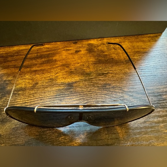 TOM FORD MACK FT0671 Sunglasses Gold With Black Leather Rims Frame Gray Lenses - Picture 5 of 11